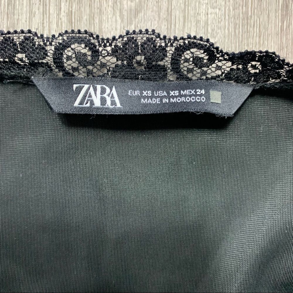 💥CLEARANCE SALE!!!⚡️ ZARA Black Velvet Body Suit NWOT. Sz XS - Picture 3 of 7